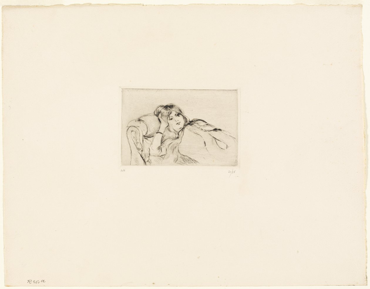Nuori nainen levossa tekijältä Berthe Morisot