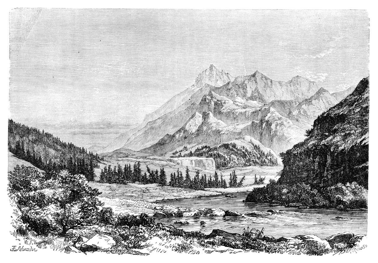 Munku-Sardyk, Sayanvuoret, Siperia, Venäjä, 1895. tekijältä Auguste Bertrand