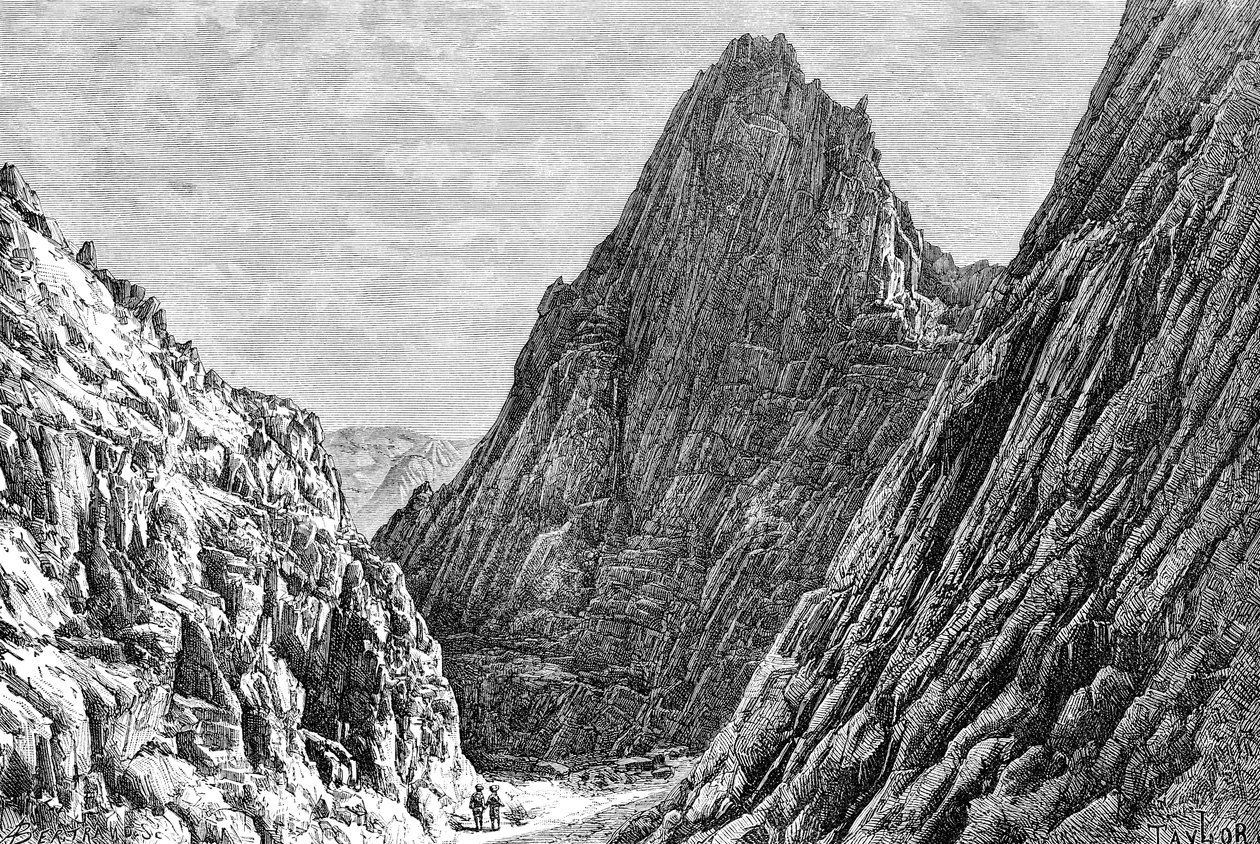Lataband Pass, Afganistan, 1895. tekijältä Auguste Bertrand