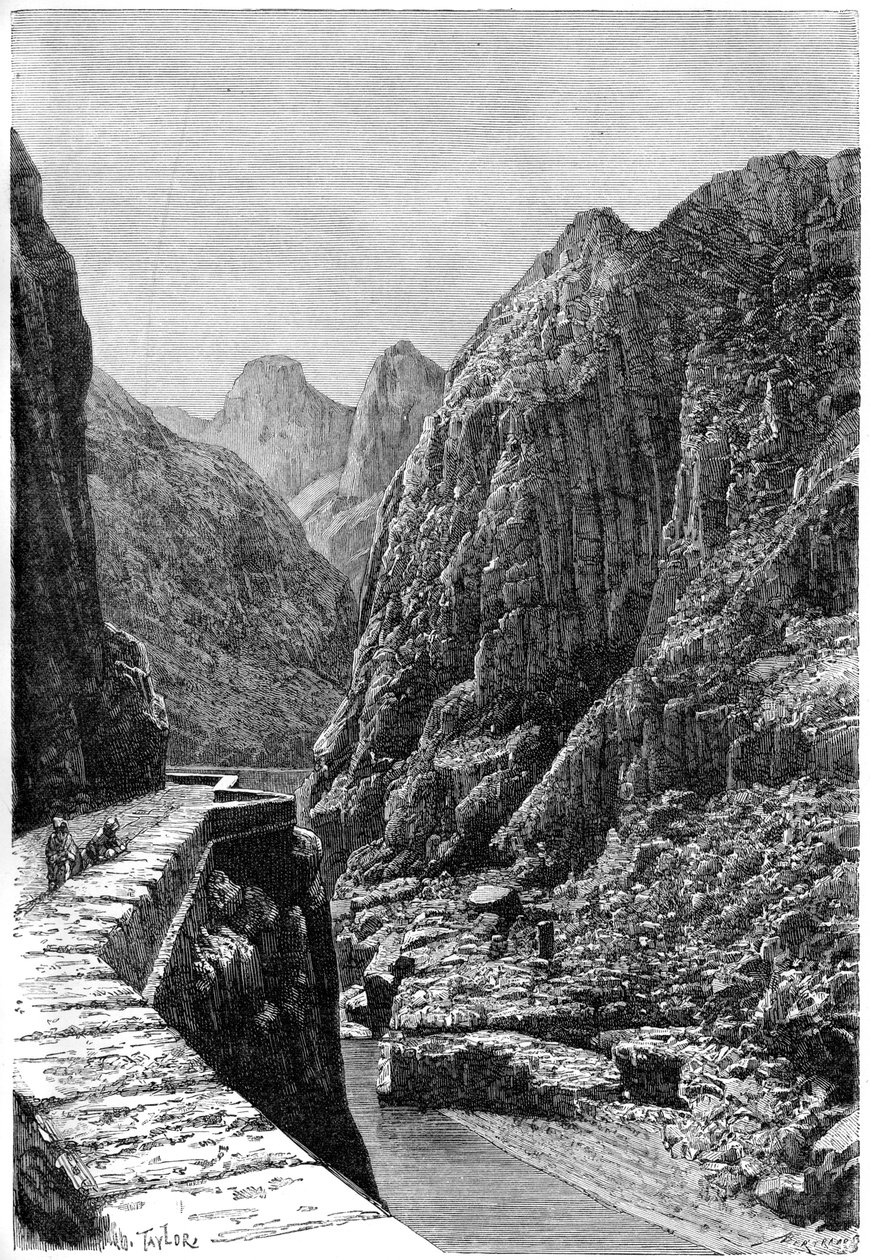 Näkymä otettu Shabet el Akra karavaanireitillä, Algeria, c1890 tekijältä Auguste Bertrand
