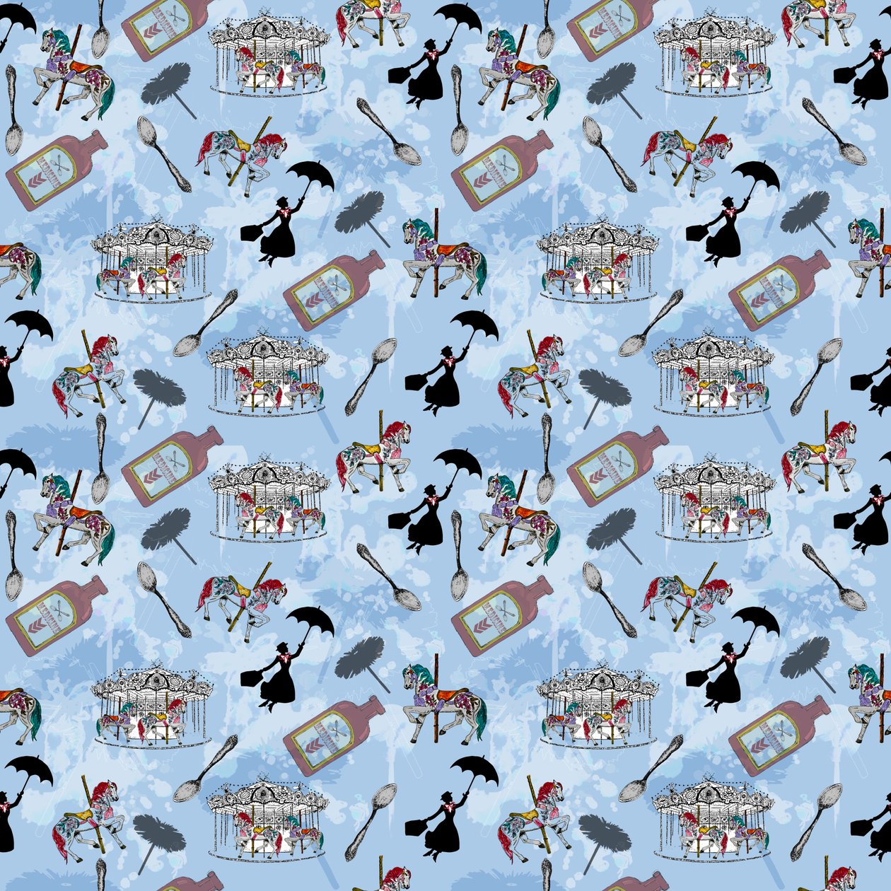 Mary Poppins, 2015 (toistuva kuvio) tekijältä Beth Travers