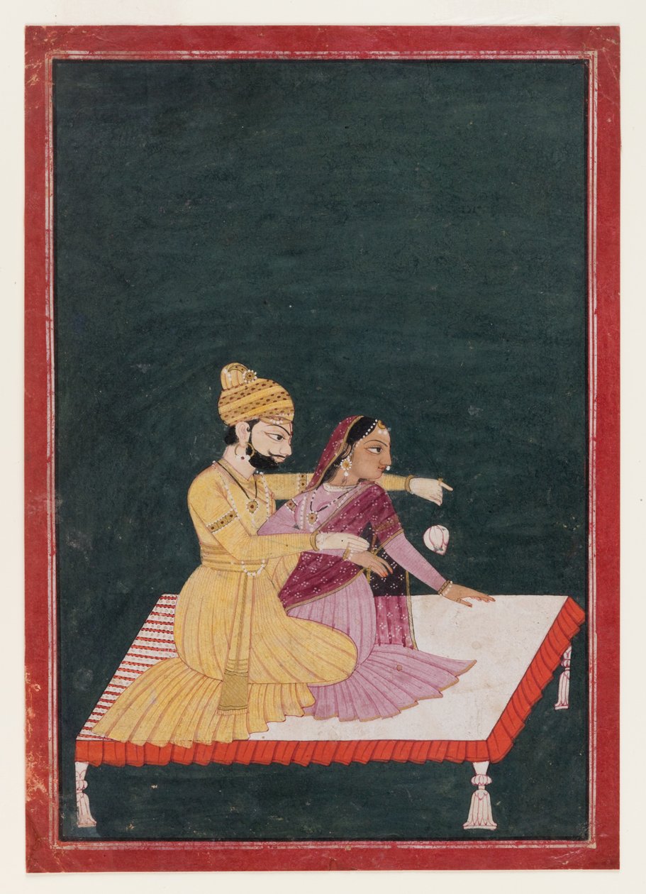 Harsha Hambira Kalyana Raga, ennen 1795 (wc ja kultaa paperilla) tekijältä Bhagvan attr. to Bhagvan attr. to