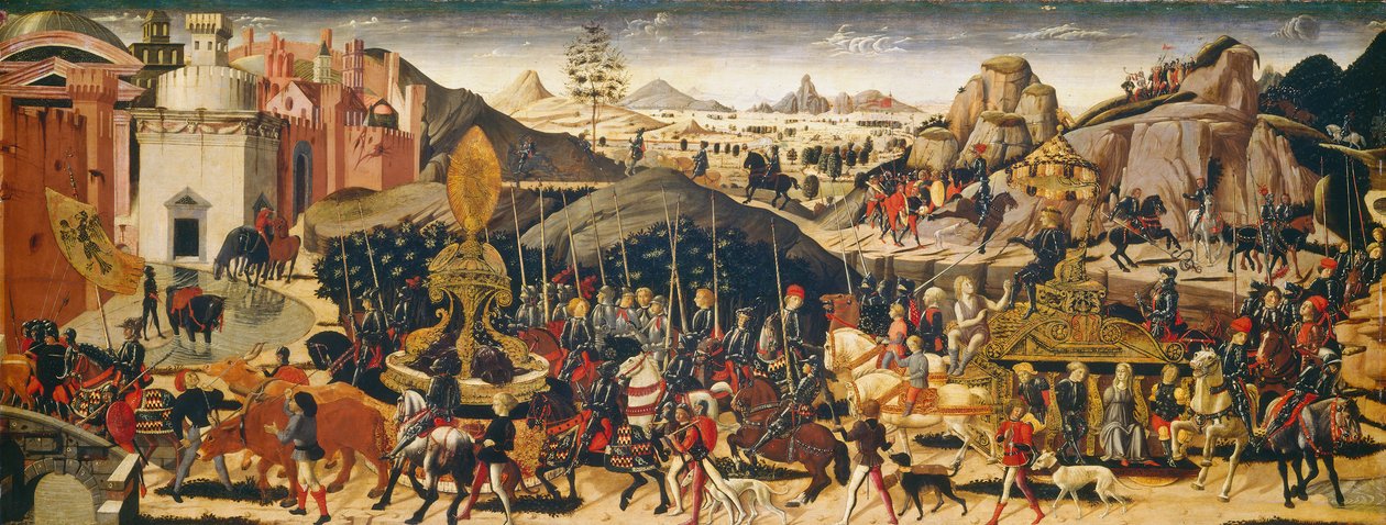 Camilluksen voitto, n. 14701475 (tempera paneelissa) tekijältä Biagio and Workshop d