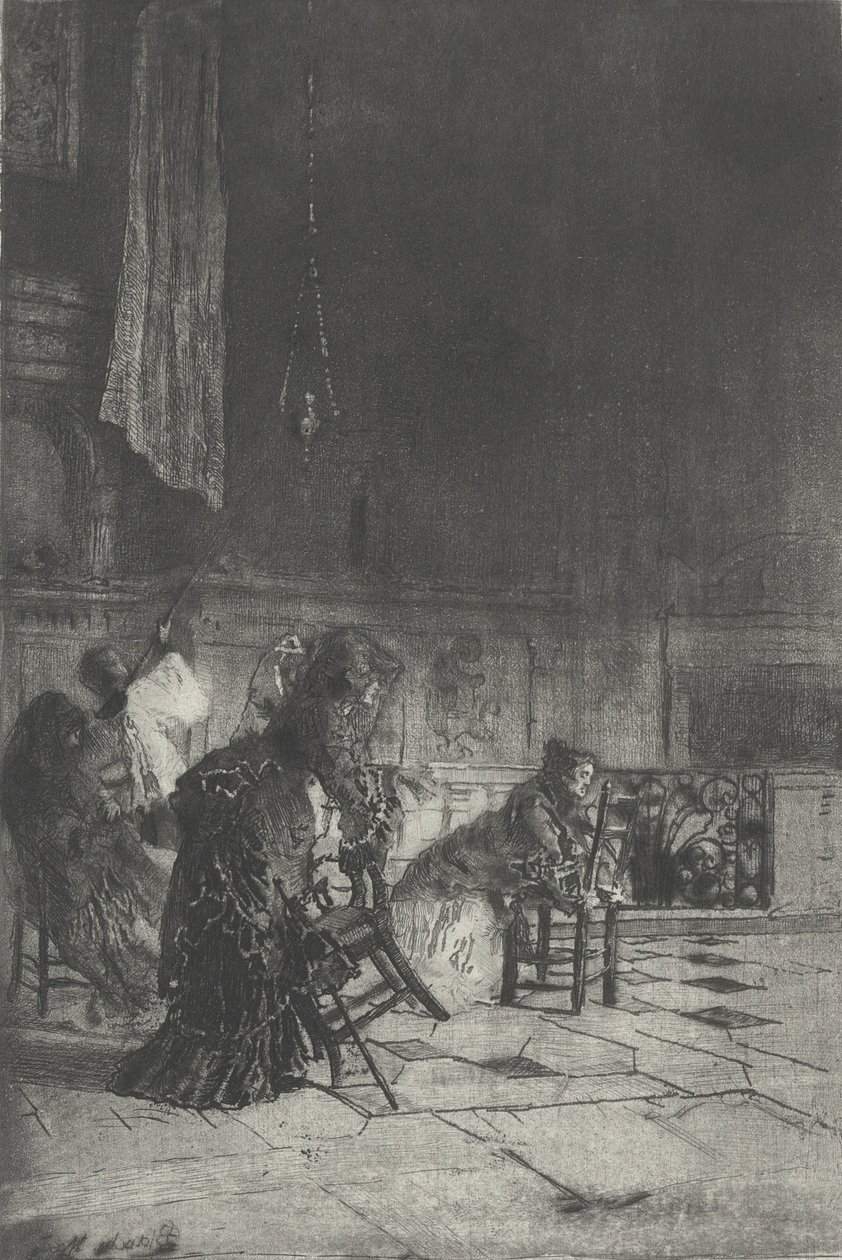 Milanon kirkon sisustus Milanon kirkon sisätilat [sic], n. 1874. tekijältä Bianchi Mose