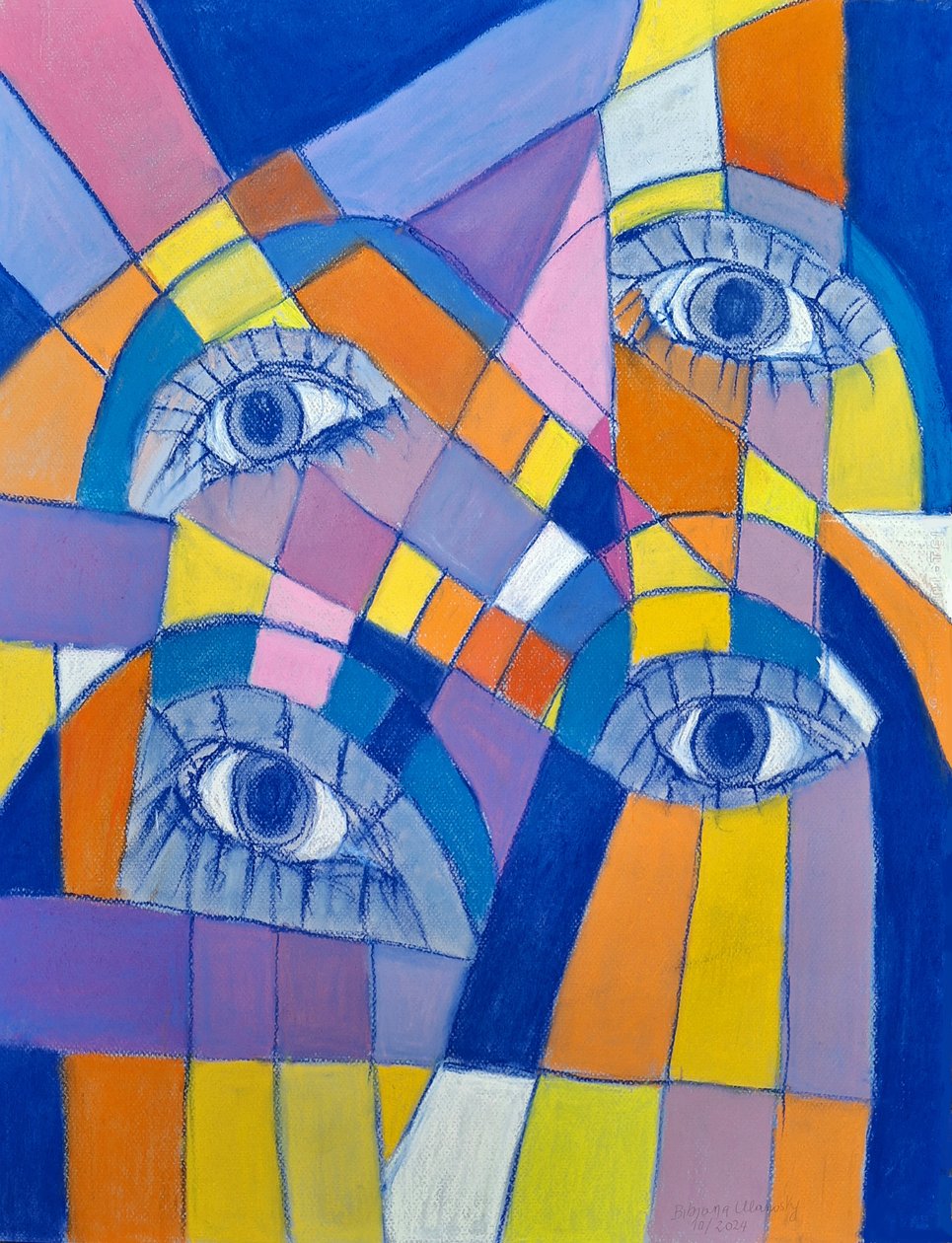 Harso, 2024 (pastelli kortille) tekijältä Bibiana Ulanosky