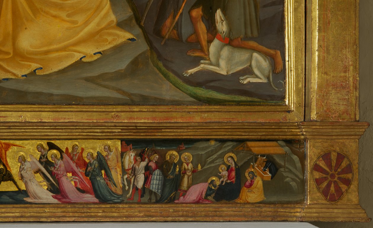 Yksityiskohta teoksesta Nativity (tempera puulle) tekijältä Bicci di Lorenzo