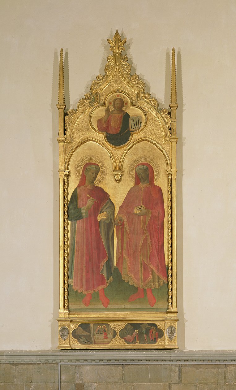 SS. Cosmas ja Damian, 1429 (tempera ja lehtikulta paneelille). tekijältä Bicci di Lorenzo