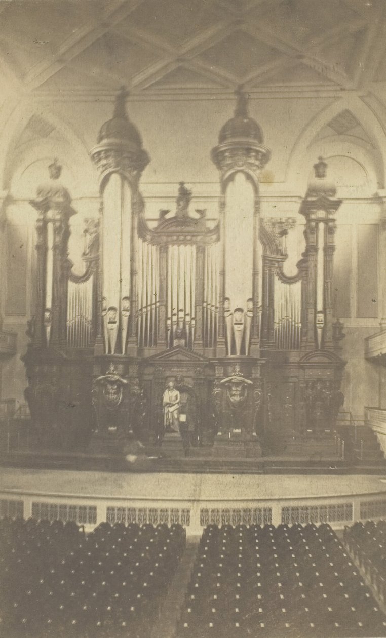 Suuret urut, Music Hallissa, Bostonissa, messu, noin 1900-luku. tekijältä Bierstadt Brothers