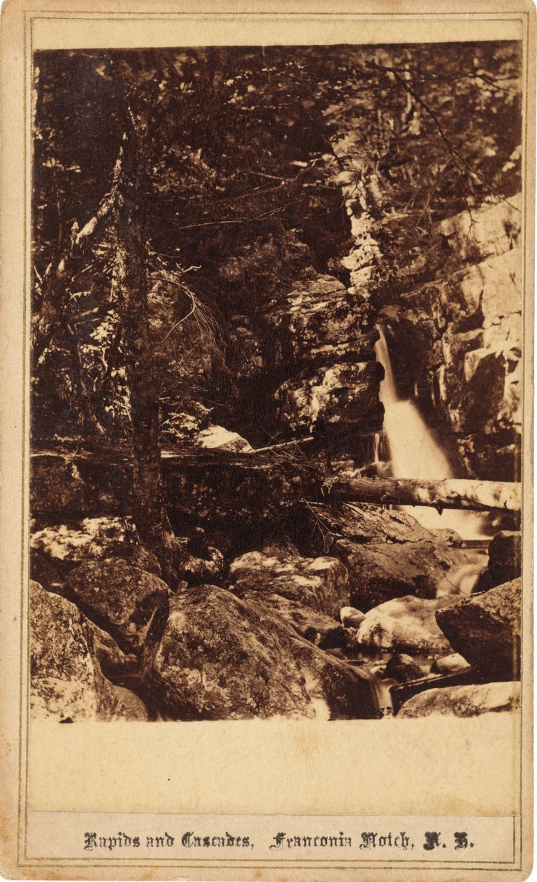 Rapids and Cascades, Franconia Notch, New Hampshire, 1860-luku. tekijältä Bierstadt Brothers