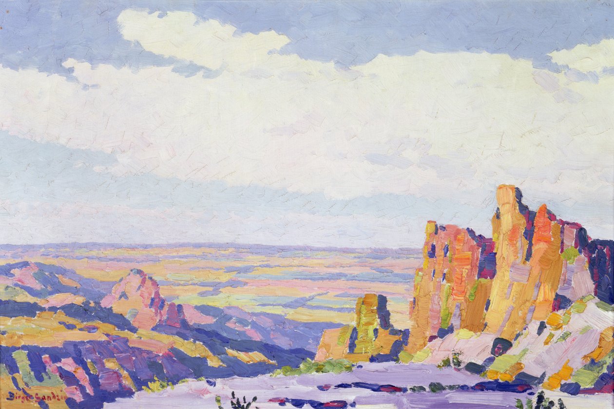 Länsi-Kansas (öljy kankaalle) tekijältä Birger Sandzen