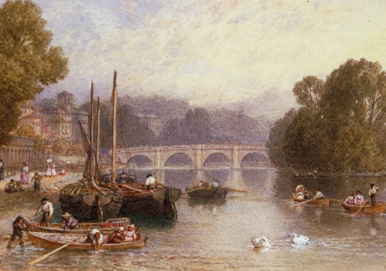 "Richmond Bridge", 1800-luku tekijältä Birket Foster