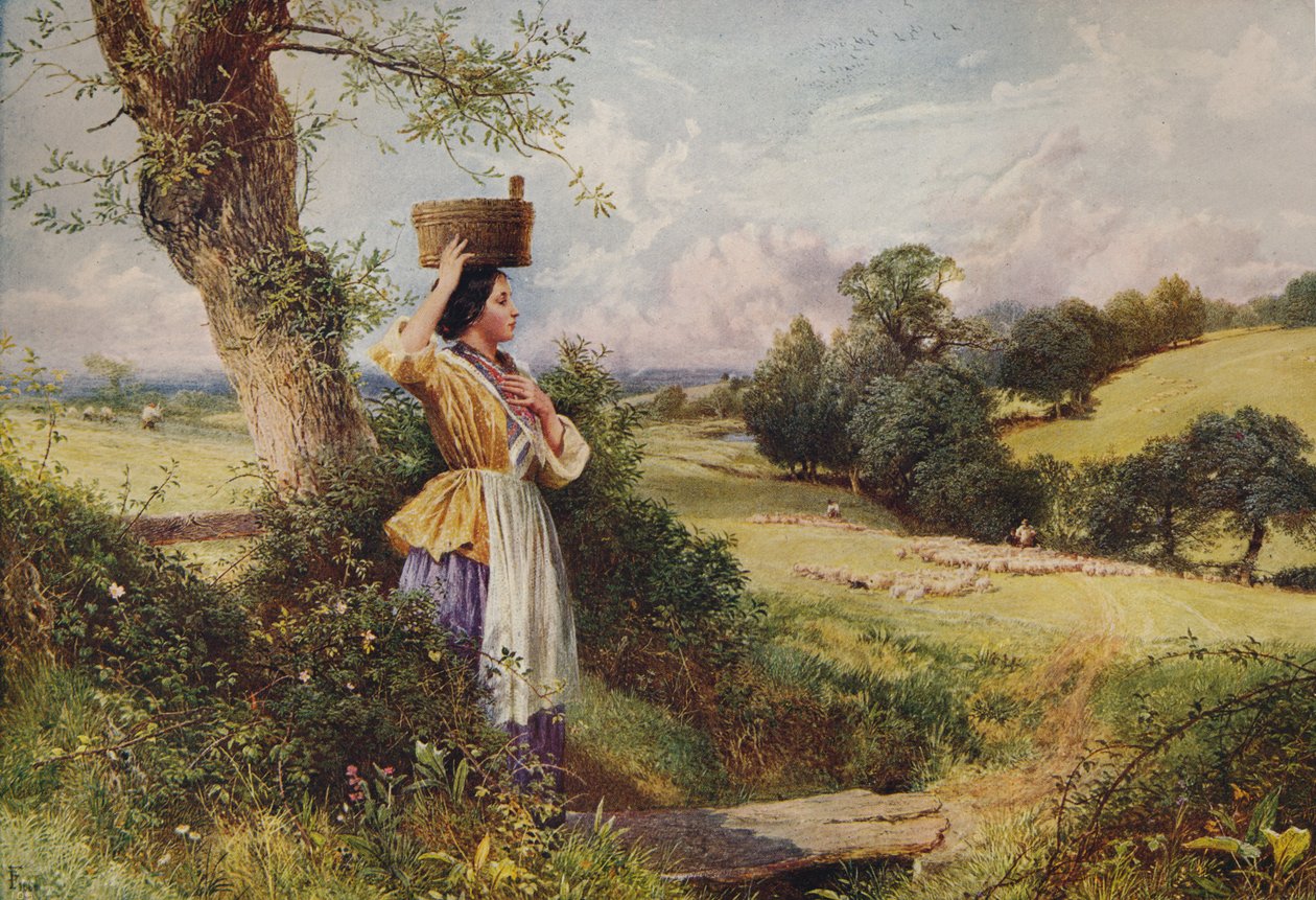 Maitotar, 1860, c1915 tekijältä Birket Foster