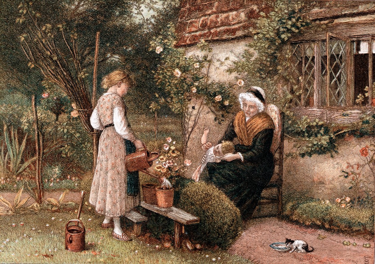 Nuoruus ja ikä, 1866. tekijältä Birket Foster