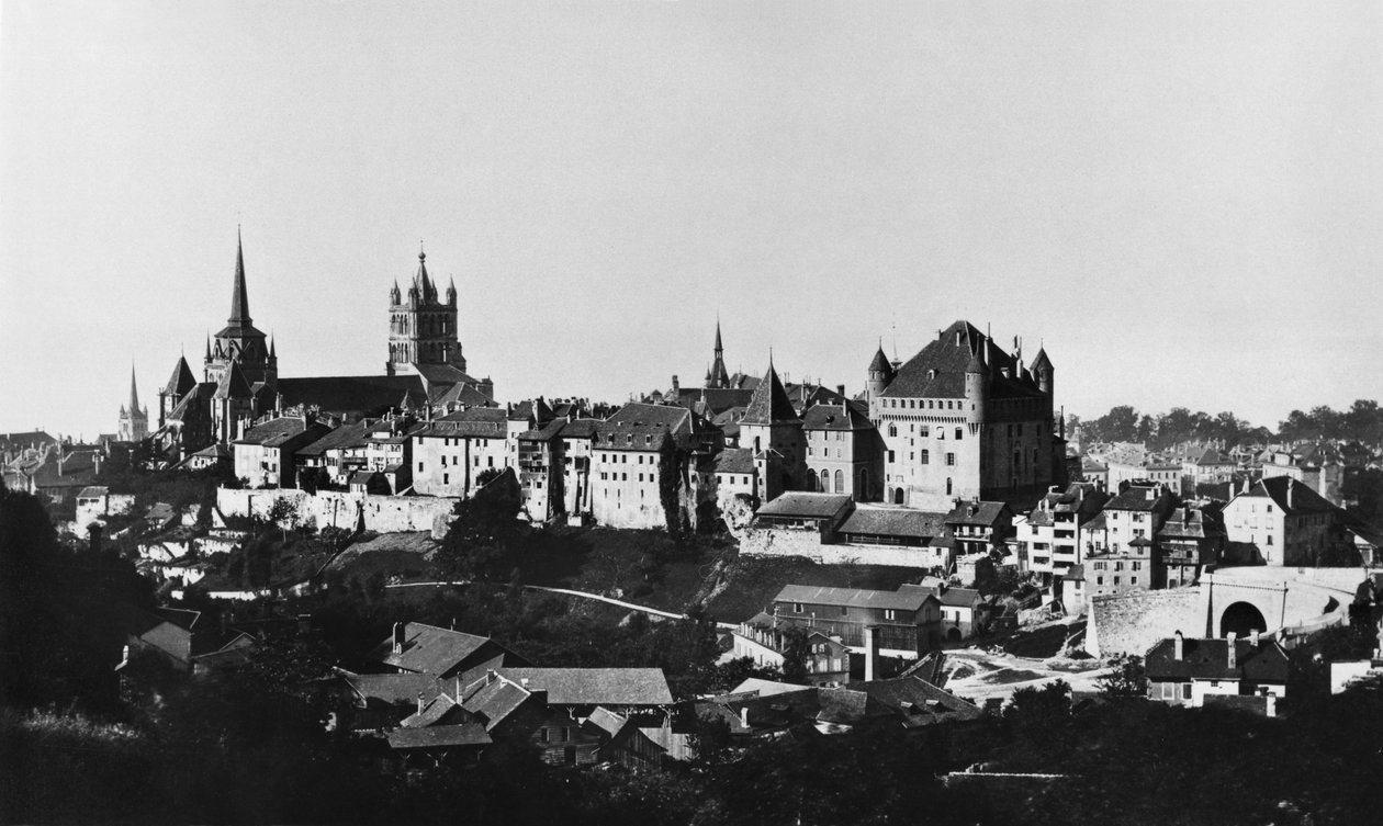 Näkymä Lausannesta, n. 1856-60 tekijältä Bisson Freres Studio