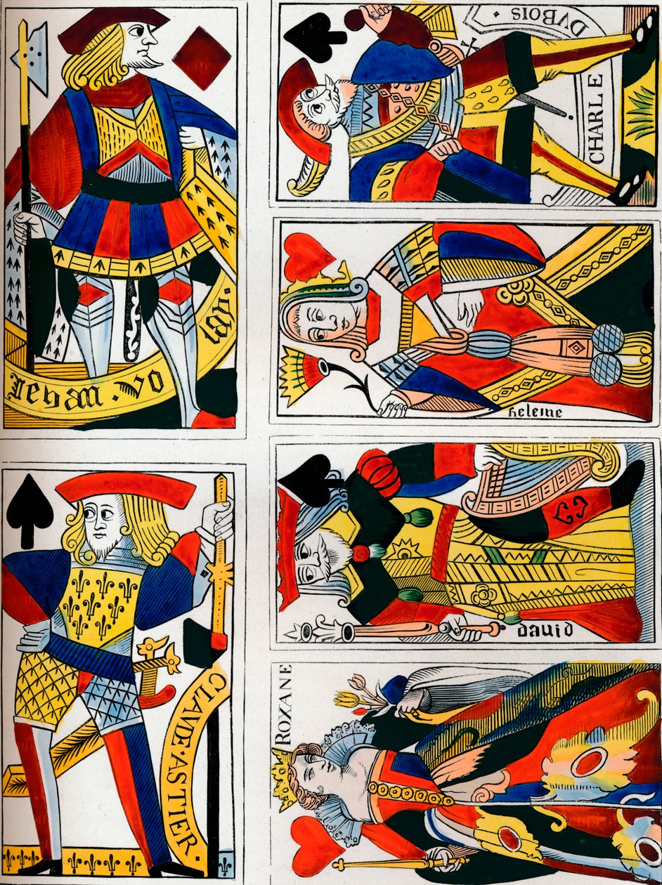 Pelikortit, 1500-luku, 1849. tekijältä Bisson and Cottard