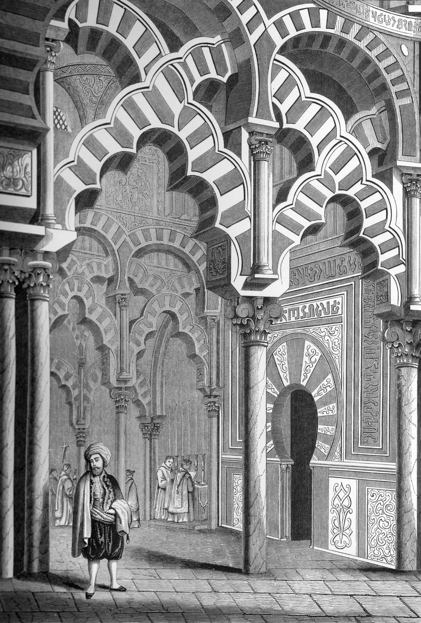 Mezquita, Cordoba, Espanja, 1849. tekijältä Bisson and Cottard
