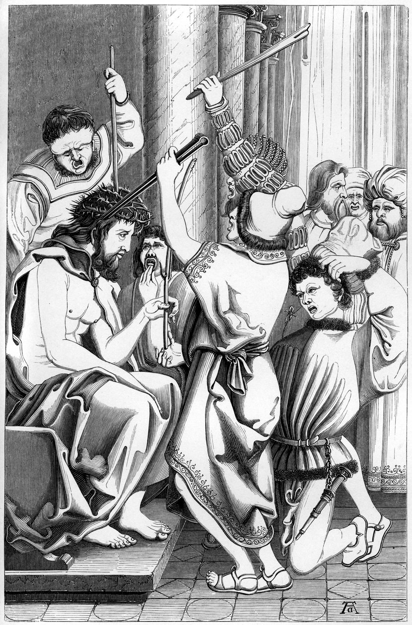 Kristuksen pilkkaaminen, 1500-luku 1849. tekijältä Bisson and Cottard