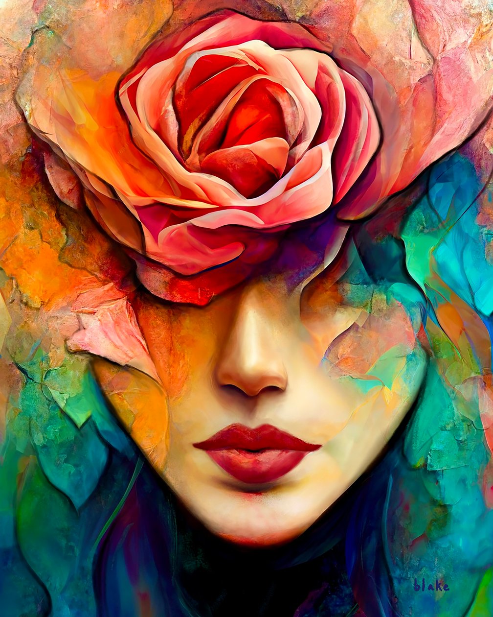 Kiss From A Rose, n. 2022 (digitaalinen taide) tekijältä Blake Munch