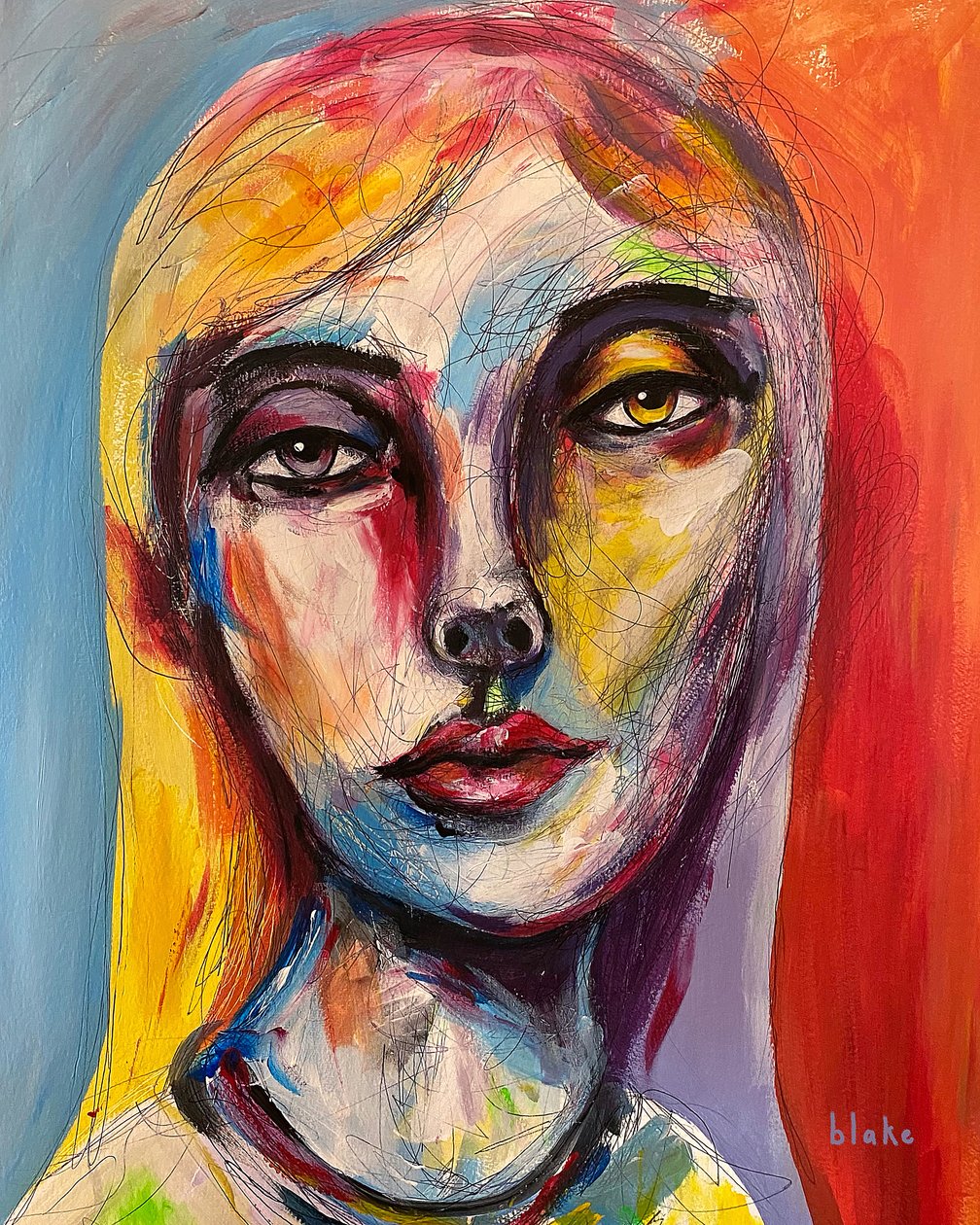 Longing, n. 2021 (akryyli kankaalle) tekijältä Blake Munch