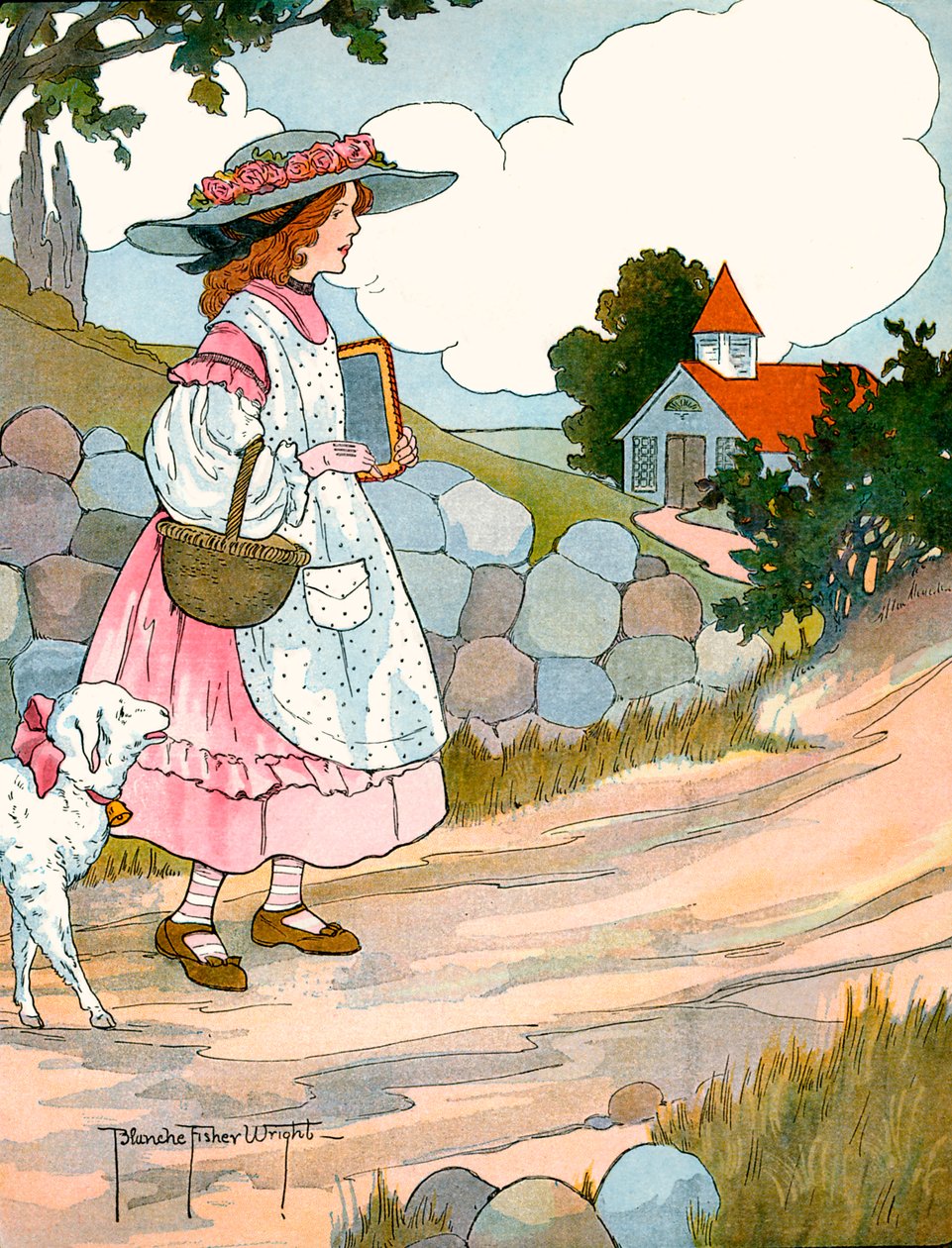 Maryllä oli pieni karitsa, kirjoittanut Blanche Fisher Wright tekijältä Blanche Fisher Wright