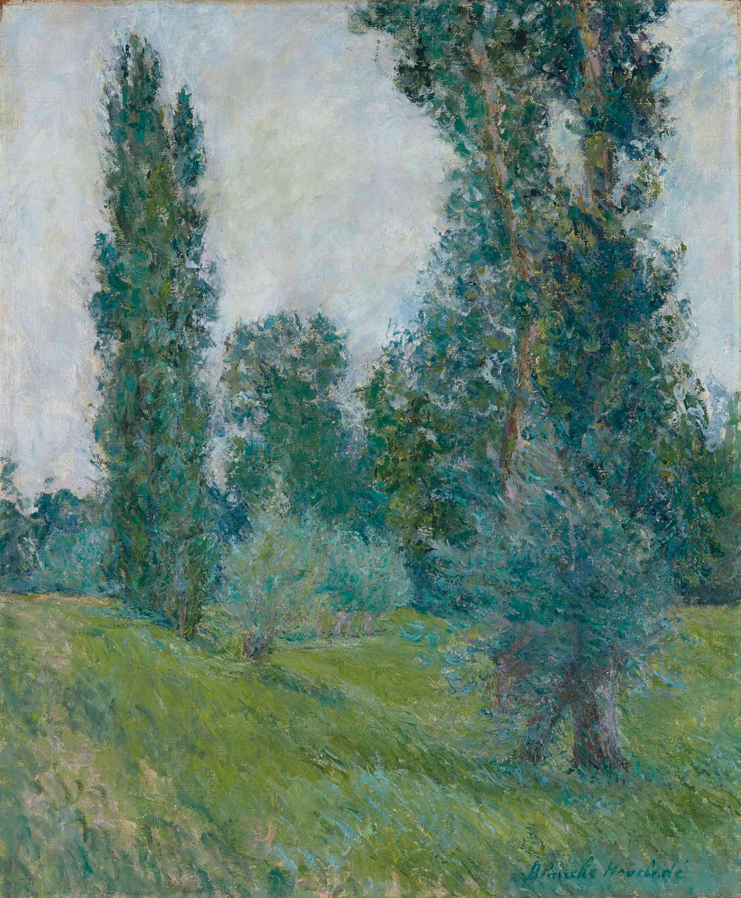 Ranskalainen: Poppelimaisema Givernyssä tekijältä Blanche Hoschede Monet