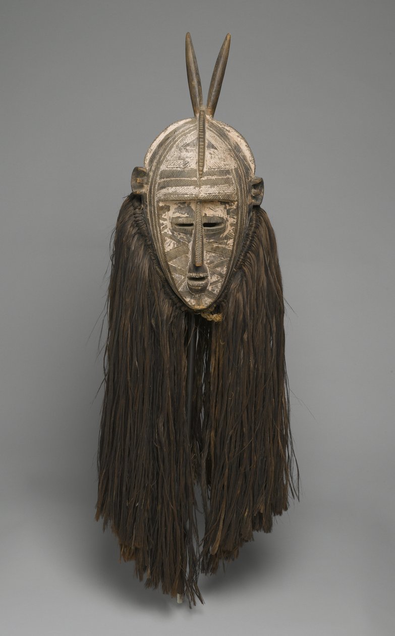 Bolo Mask, Burkina Faso (puu, pigmentti ja kuitu) tekijältä Bobo Culture Bobo Culture