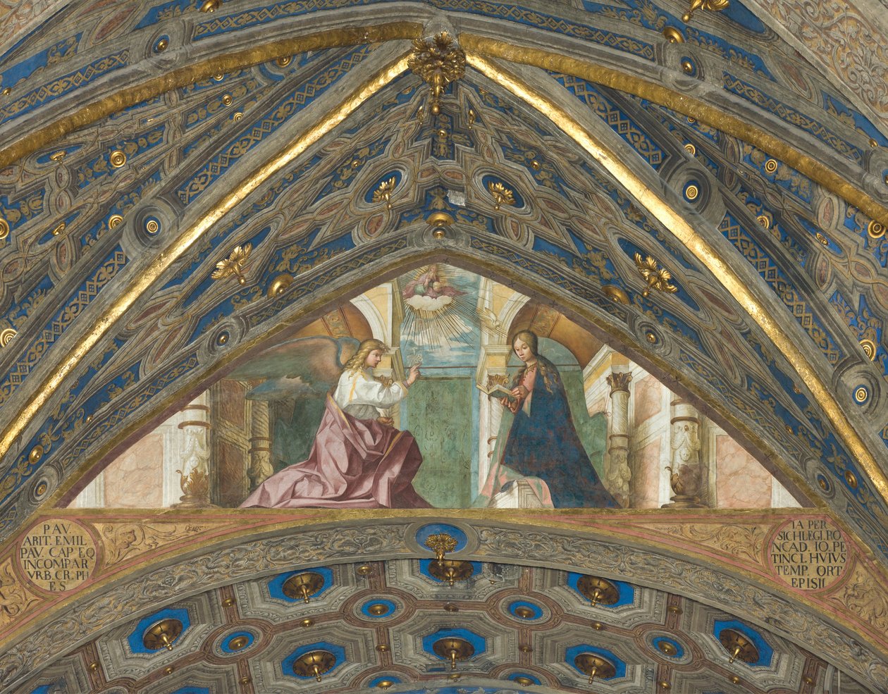 Apse, superarkki, Boccaccio Boccaccino, ilmestys 1506-07 tekijältä Boccaccio Boccaccino