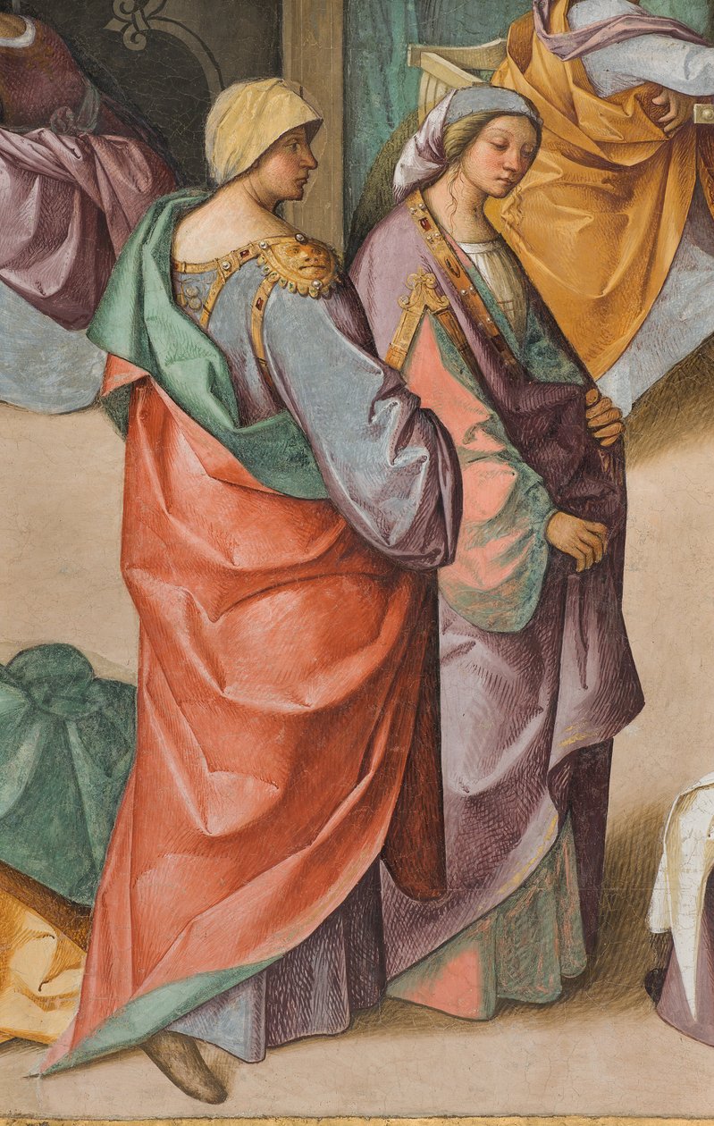 Nau central, segon tram nord, naixement de la Verge, Boccaccio Boccaccino 1514-1515, detall finlandès tekijältä Boccaccio Boccaccino