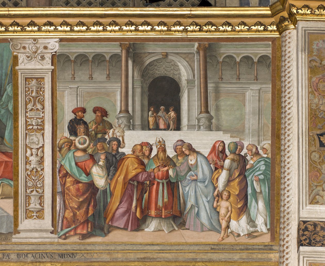 Keskilaivo, toinen pohjoisväli, Neitsyen häät, Boccaccio Boccaccino 1514-15 tekijältä Boccaccio Boccaccino