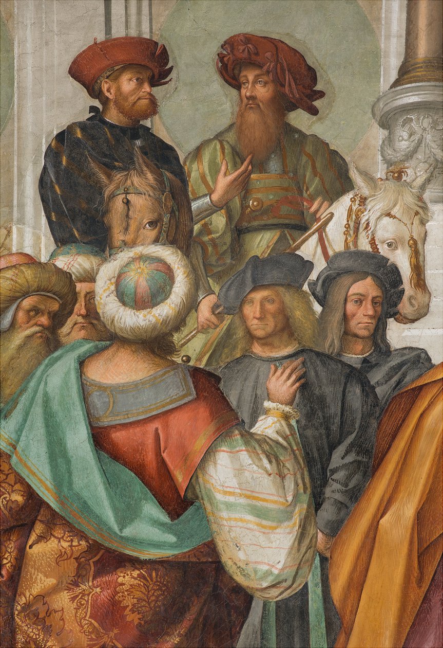 Keskilaivo, toinen pohjoinen jänne, Neitsyen häät, Boccaccio Boccaccino 1514-15, yksityiskohta tekijältä Boccaccio Boccaccino