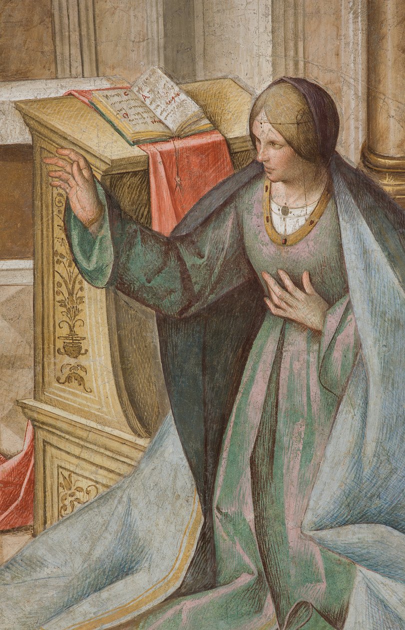 Keskilaivo, kolmas pohjoisjänne, ilmestys, Boccaccio Boccaccino 1516-17, yksityiskohta tekijältä Boccaccio Boccaccino