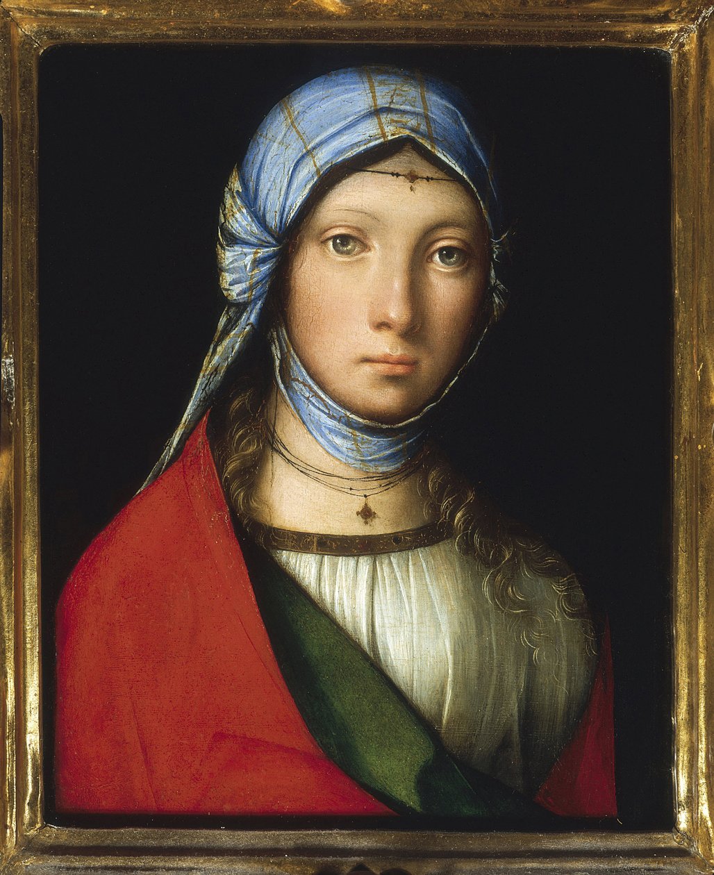 Gitane - Mustalaistyttö - Boccaccino, Boccaccio (1468-1525) - n. 1505 - Öljy puulle - 24x19 - Uffizi-galleria, Firenze tekijältä Boccaccio Boccaccino
