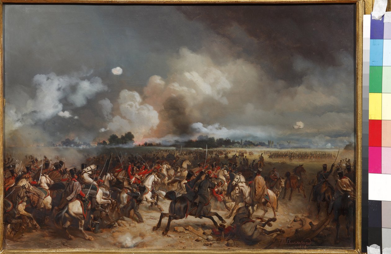 Husaarien hyökkäys Varsovan (Puola) myrskyn aikana syyskuussa 1831 (marraskuun 1830 kapina tai Puolan ja Venäjän välinen sota 1830-1831) - Willewalden, Gottfriedin husaarien hyökkäys Varsovan myrskyn aikana syyskuussa 1831 (Bogda tekijältä Bogdan Willewalde
