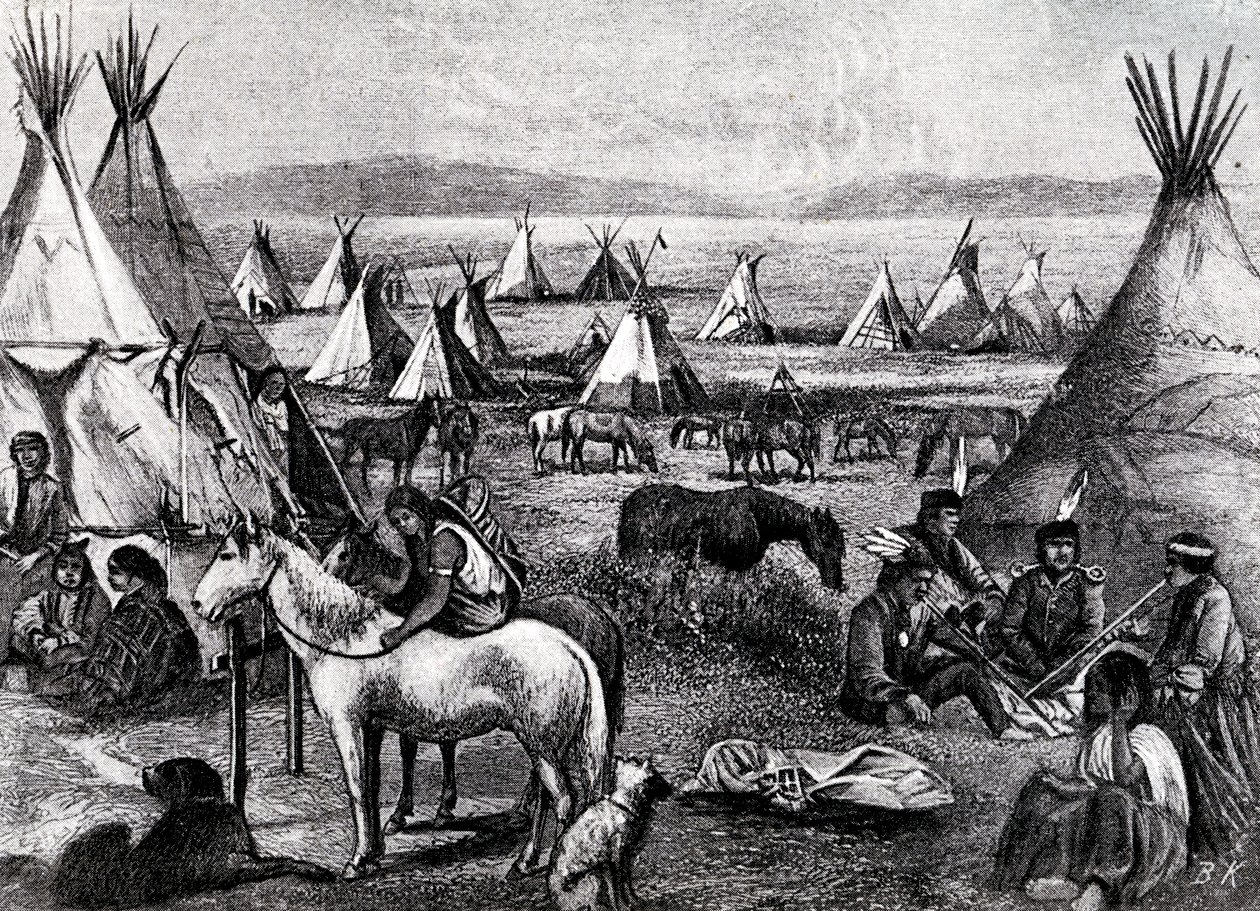 Navajo-intiaanien leirintäalue tekijältä Bohuslav Kroupa