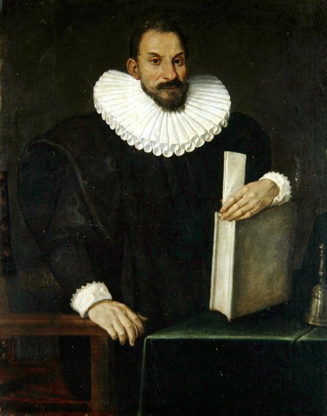 Muotokuva herrasmiehestä, jonka sanotaan olevan Filippo Massini (1559-1617) noin 1690 (öljy kankaalle). tekijältä Bolognese School