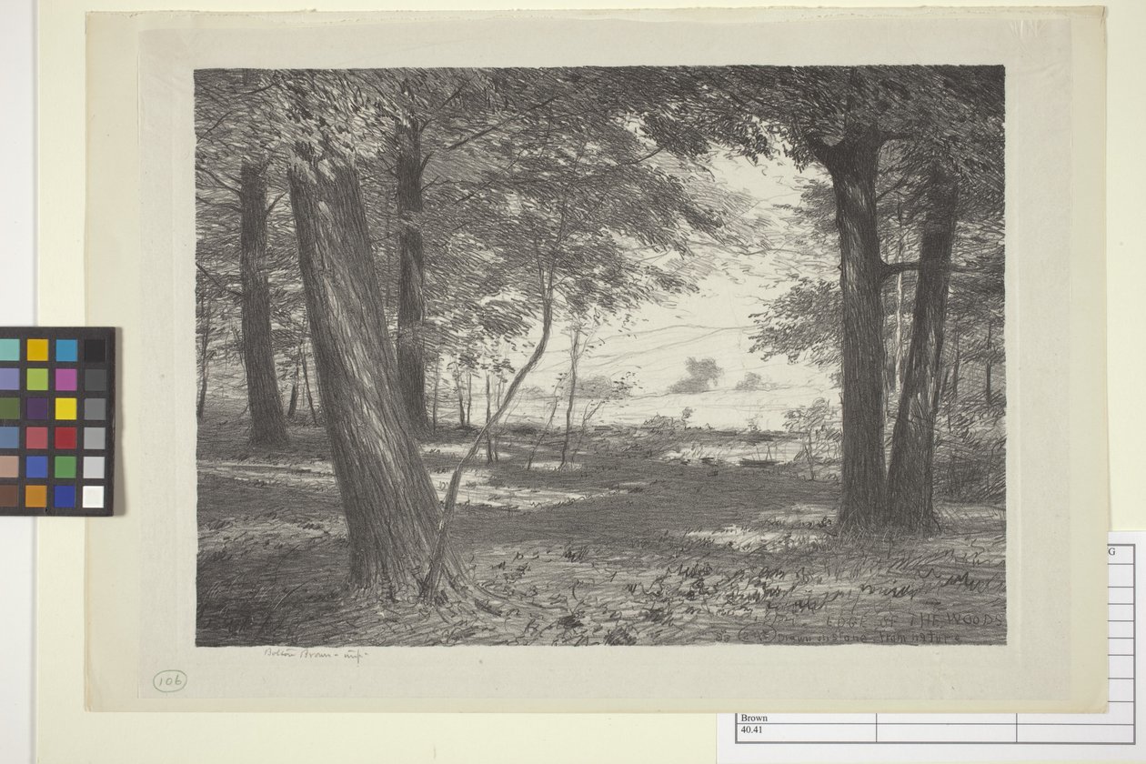 Edge Of The Woods (muste paperille) tekijältä Bolton Coit Brown