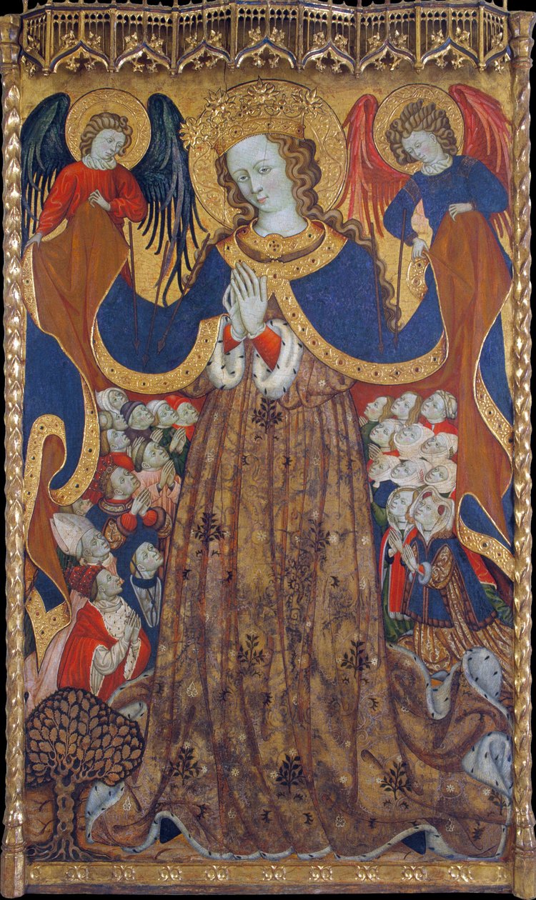 La Vierge de Misericorde - Peinture de Bonanat Zaortiga (actif 15eme siecle), tempera puulla (223x126,8 cm), noin 1430 - Neitsyt armo, Tempera paneelissa Bonanat Zaortiga, noin 1430 - Museu Nacional d