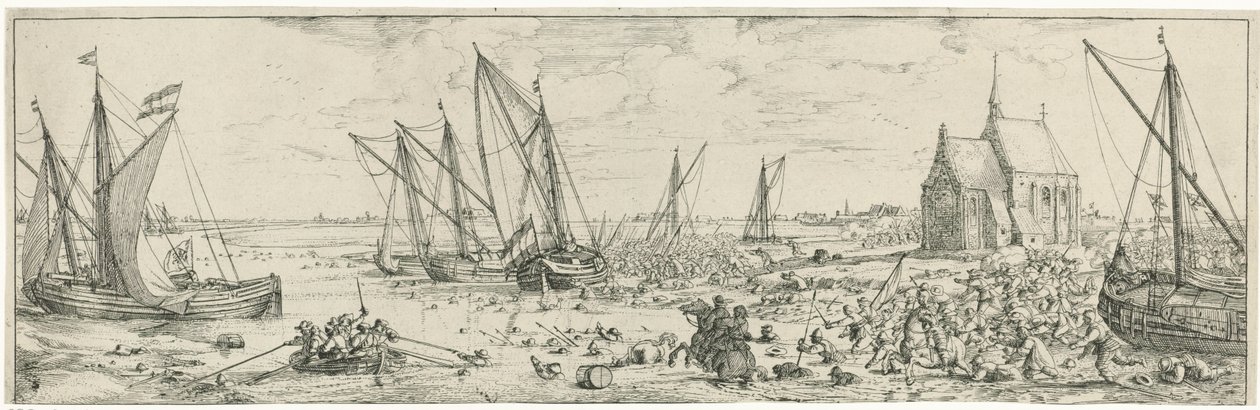 Epäonnistunut hyökkäys Kallon linnakkeelle, 1638 tekijältä Bonaventura Peeters (I)