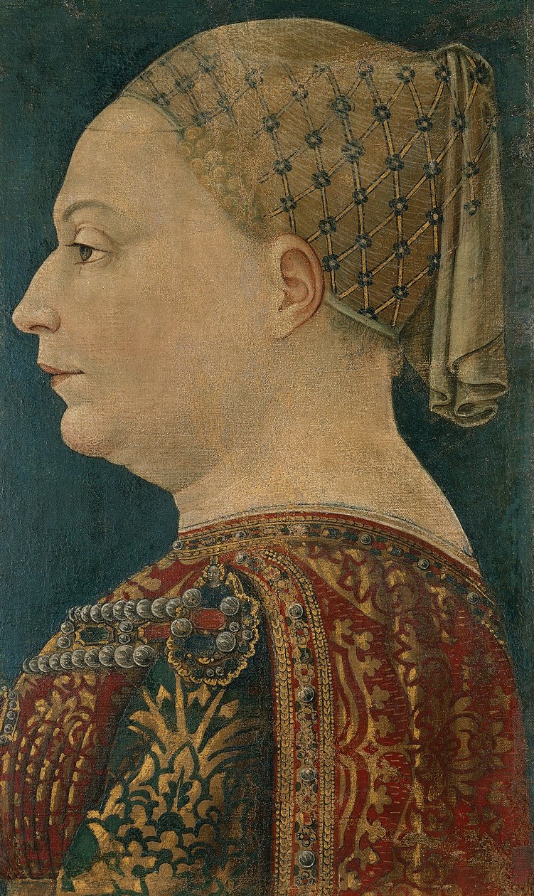 Bianca Maria Viscontin muotokuva (Settimo Pavese tekijältä Bonifacio (attr.) Bembo