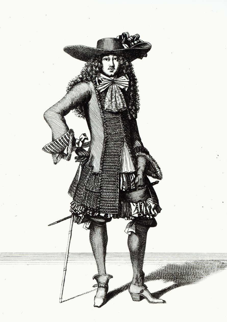 Kesämiekkailumekko, 1675 (svetokuvio) tekijältä Nicolas Bonnart
