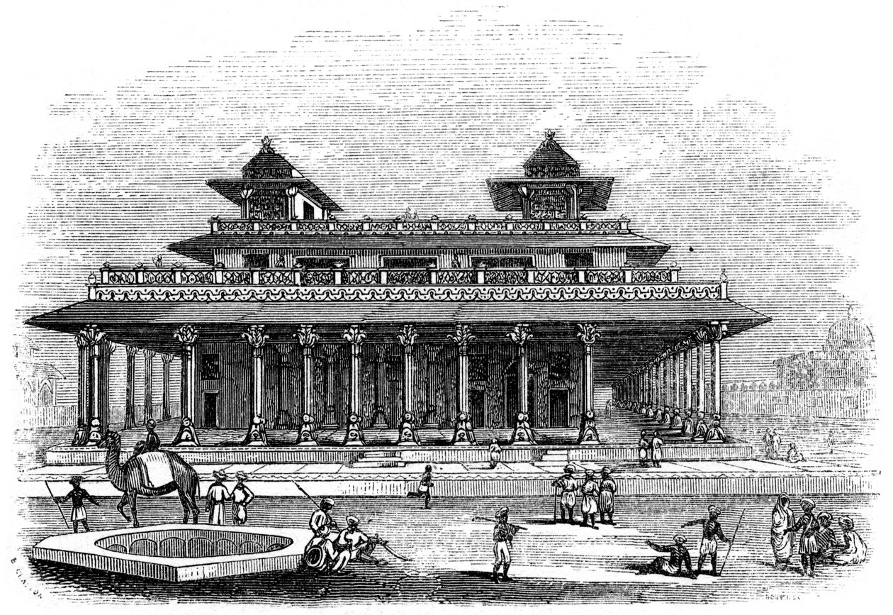 Allahabadin palatsi, Intia, 1847 tekijältä Bonner