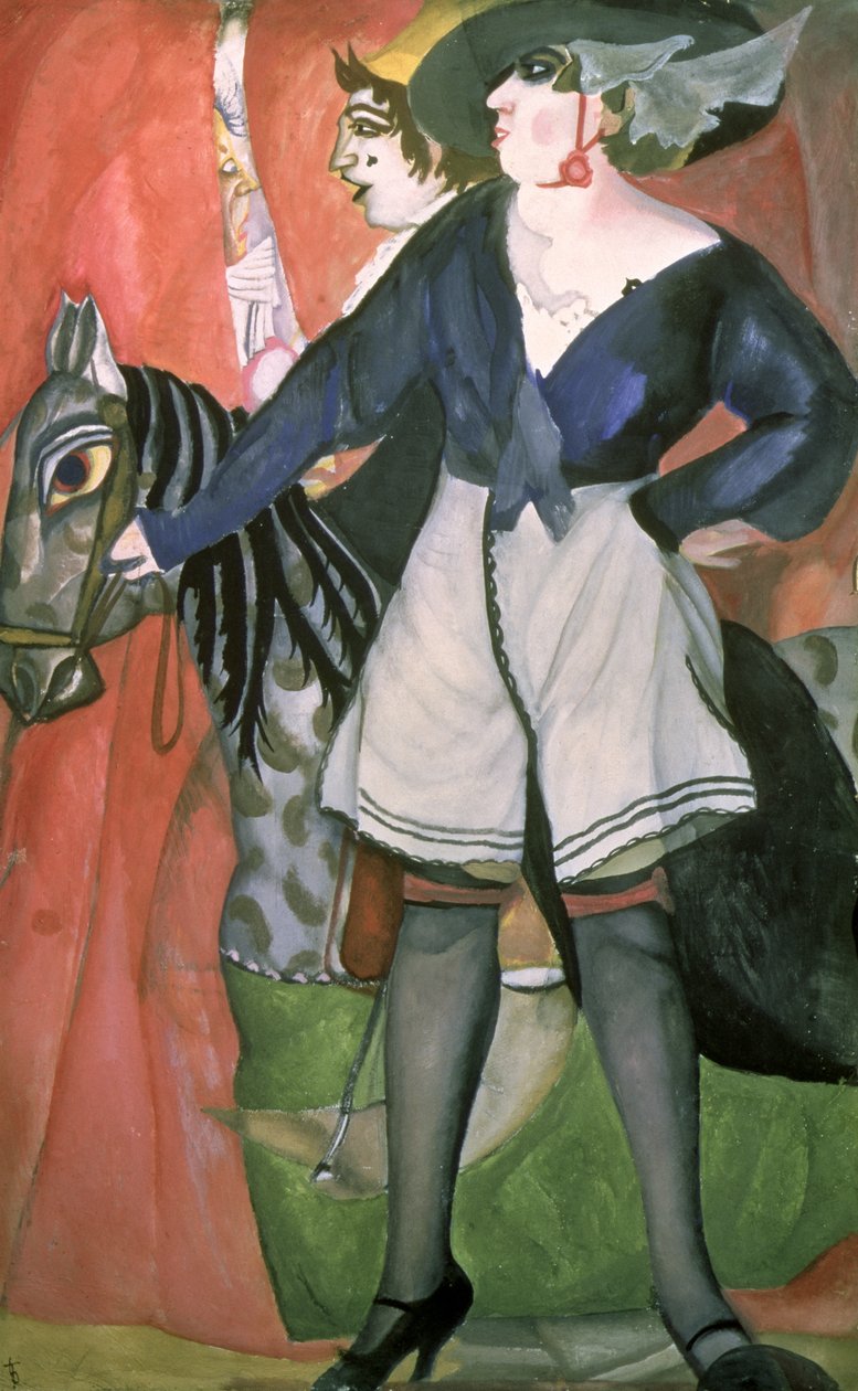 Sirkuskohtaus, 1917 tekijältä Boris Dmitrievich Grigoriev