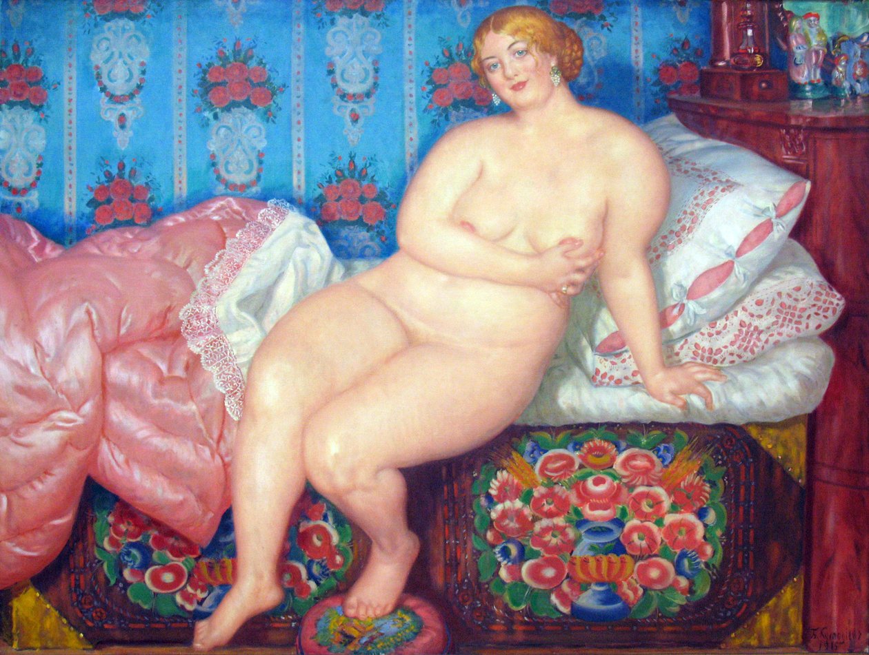 Deutsch: Die Schone, 1915n:, 1915.. n:, 1915.. n tekijältä Boris Mikhailovich Kustodiev