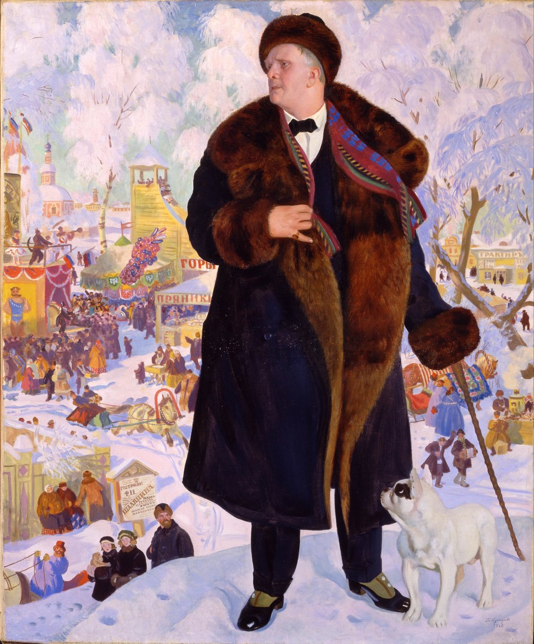 Fjodor Chaliapinin muotokuva tekijältä Boris Mikhailovich Kustodiev