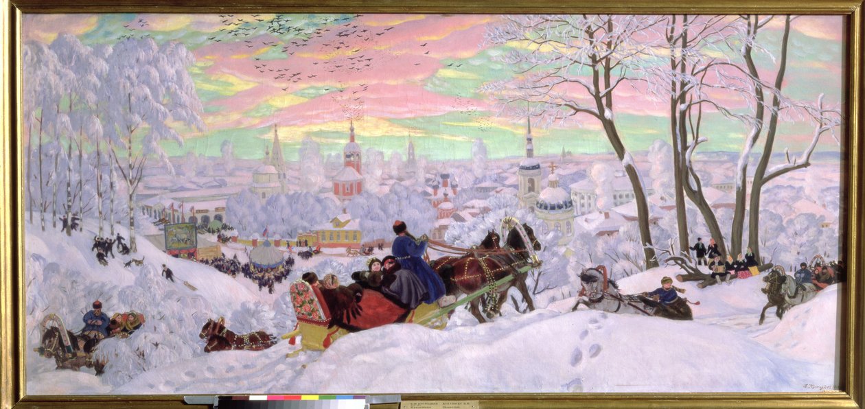 Karnevaali, 1916 tekijältä Boris Mikhailovich Kustodiev