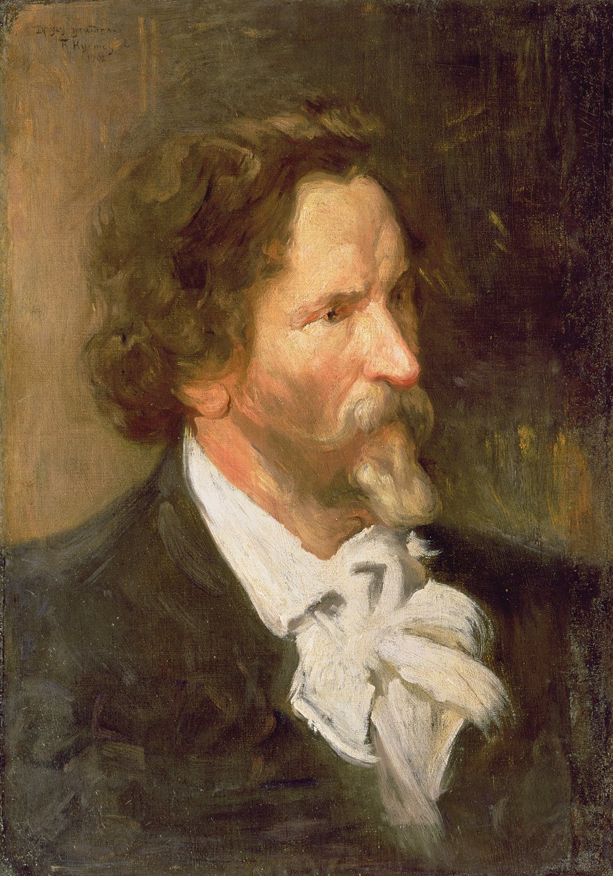 Ilja Repinin (1844-1930) muotokuva, 1902 tekijältä Boris Mikhailovich Kustodiev