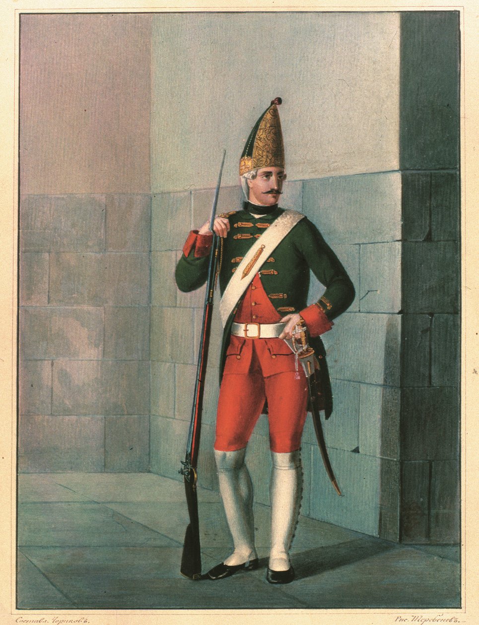 Izmailovski-rykmentin kranaadieri 1762, 1830-luvun loppu tekijältä Boris Artemyevich Chorikov