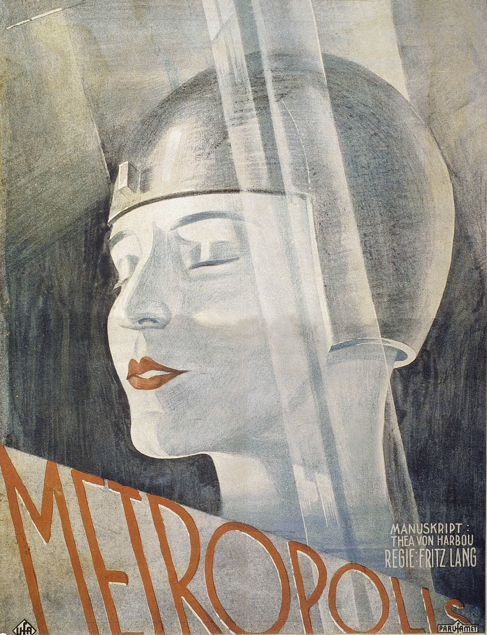 Fritz Langin Metropolis-elokuvan juliste (1926). Graafinen suunnittelu on todennäköisesti taiteilija Boris Bilingusky. tekijältä Boris Bilinsky