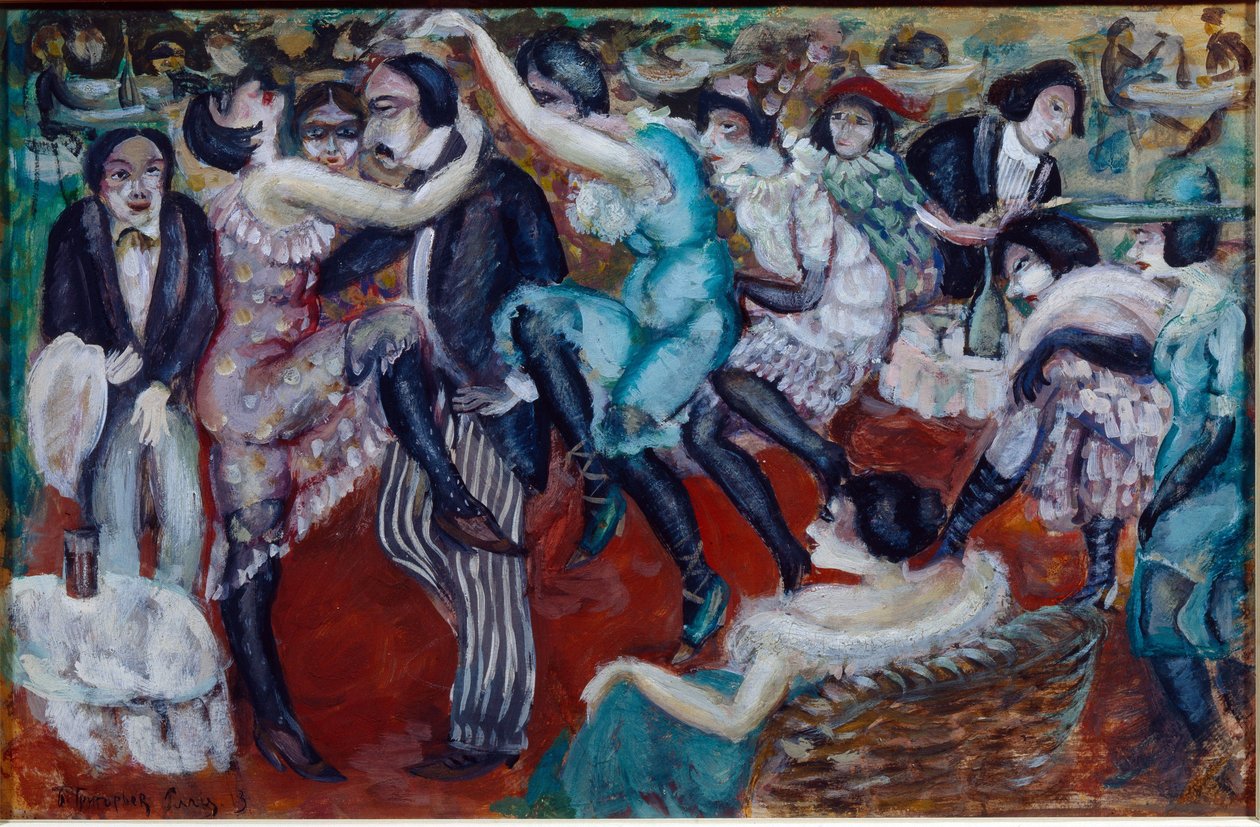 ""Singing Cafe"" (Singing Cafe) - Boris Dmitrievich Grigorjevin (1886-1939) maalaus tekijältä Boris Dmitrievich Grigoriev