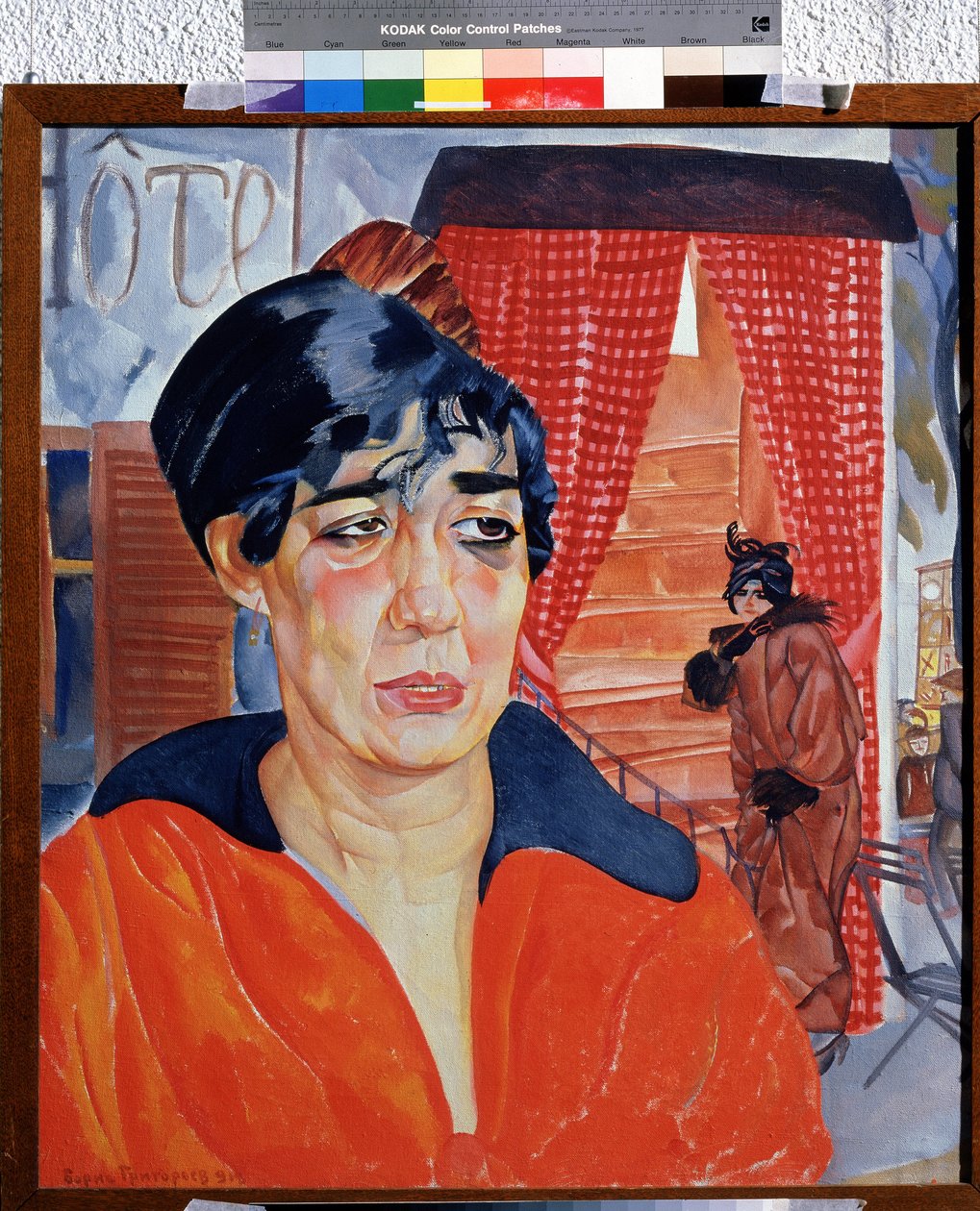 Concierge Pariisissa (Concierge Pariisissa). Boris Dmitrievich Grigorjevin (1886-1939) työ, akvarelli ja guassi paperille tekijältä Boris Dmitrievich Grigoriev